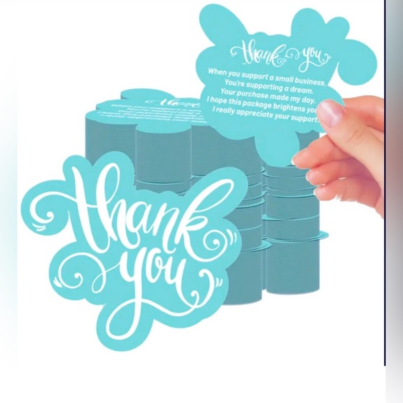 50 Teal Thank You Cards - Picture 1 of 1